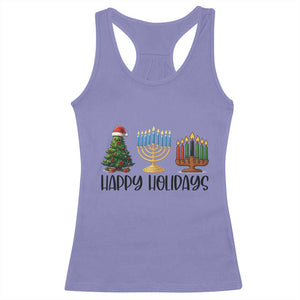 Christmas Hanukkah Kwanzaa Celebration Gift Racerback Tank Top Happy Holidays TS12 Violet Print Your Wear