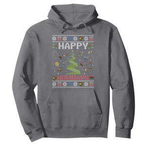 Happy Holidays For All Christmas Hanukkah Kwanzaa Gift Hoodie TS12 Charcoal Print Your Wear