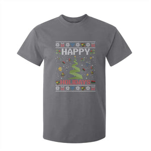 Happy Holidays For All Christmas Hanukkah Kwanzaa Gift T Shirt For Kid TS12 Charcoal Print Your Wear