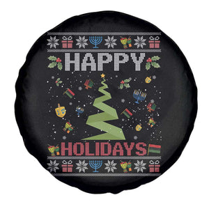 Happy Holidays For All Christmas Hanukkah Kwanzaa Gift Spare Tire Cover TS12 Print Your Wear