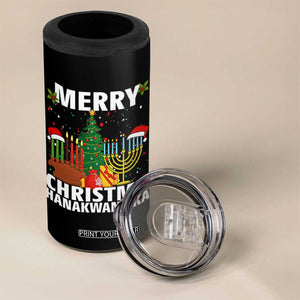 Merry Christmahanakwanzika 4 in 1 Can Cooler Tumbler Christmas Hanukkah Kwanzaa Celebration Gift TS12 Print Your Wear
