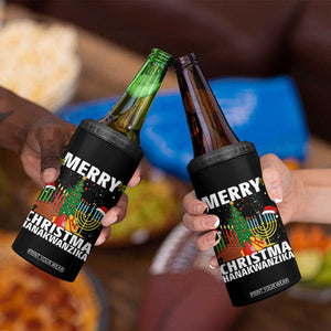 Merry Christmahanakwanzika 4 in 1 Can Cooler Tumbler Christmas Hanukkah Kwanzaa Celebration Gift TS12 Print Your Wear