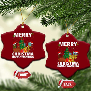 Merry Christmahanakwanzika Ceramic Ornament Christmas Hanukkah Kwanzaa Celebration Gift TS12 Print Your Wear