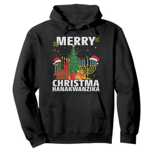 Merry Christmahanakwanzika Hoodie Christmas Hanukkah Kwanzaa Celebration Gift TS12 Black Print Your Wear