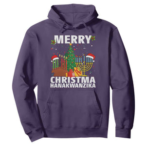 Merry Christmahanakwanzika Hoodie Christmas Hanukkah Kwanzaa Celebration Gift TS12 Purple Print Your Wear