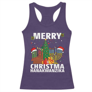 Merry Christmahanakwanzika Racerback Tank Top Christmas Hanukkah Kwanzaa Celebration Gift TS12 Purple Print Your Wear