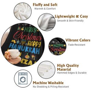 Celebrate All Holidays Merry Christmas Hanukkah Kwanzaa Gift Throw Blanket TS12 Print Your Wear