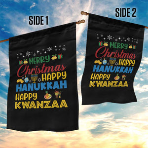 Celebrate All Holidays Merry Christmas Hanukkah Kwanzaa Gift Garden Flag TS12 Print Your Wear