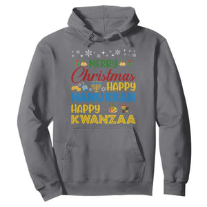 Celebrate All Holidays Merry Christmas Hanukkah Kwanzaa Gift Hoodie TS12 Charcoal Print Your Wear