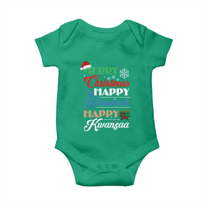 Funny Christmas Hanukkah Kwanzaa Baby Onesie December Holiday Gift TS12 Irish Green Print Your Wear