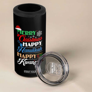 Funny Christmas Hanukkah Kwanzaa 4 in 1 Can Cooler Tumbler December Holiday Gift TS12 Print Your Wear