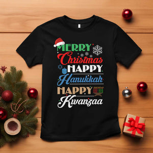 Funny Christmas Hanukkah Kwanzaa T Shirt December Holiday Gift TS12 Black Print Your Wear