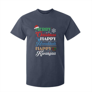 Funny Christmas Hanukkah Kwanzaa T Shirt For Kid December Holiday Gift TS12 Navy Print Your Wear