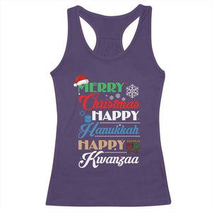 Funny Christmas Hanukkah Kwanzaa Racerback Tank Top December Holiday Gift TS12 Purple Print Your Wear