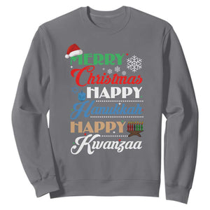 Funny Christmas Hanukkah Kwanzaa Sweatshirt December Holiday Gift TS12 Charcoal Print Your Wear