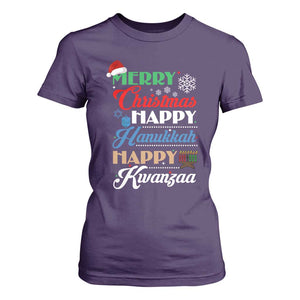 Funny Christmas Hanukkah Kwanzaa T Shirt For Women December Holiday Gift TS12 Purple Print Your Wear