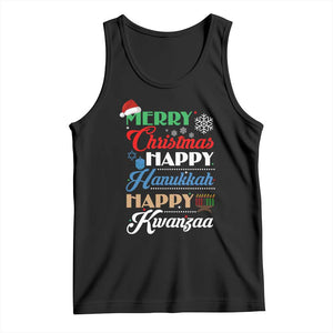 Funny Christmas Hanukkah Kwanzaa Tank Top December Holiday Gift TS12 Black Print Your Wear