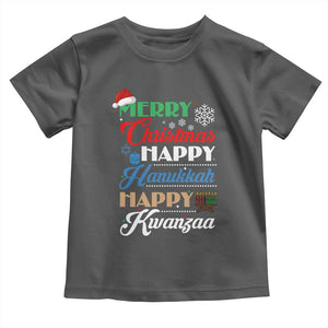Funny Christmas Hanukkah Kwanzaa Toddler T Shirt December Holiday Gift TS12 Dark Heather Print Your Wear
