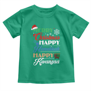 Funny Christmas Hanukkah Kwanzaa Toddler T Shirt December Holiday Gift TS12 Irish Green Print Your Wear