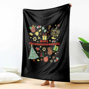Merry Christmahanakwanzika Throw Blanket Funny Winter Holiday Gift TS12 Print Your Wear