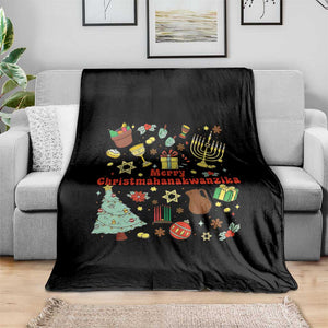 Merry Christmahanakwanzika Throw Blanket Funny Winter Holiday Gift TS12 Print Your Wear