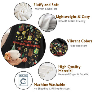 Merry Christmahanakwanzika Throw Blanket Funny Winter Holiday Gift TS12 Print Your Wear