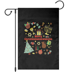 Merry Christmahanakwanzika Garden Flag Funny Winter Holiday Gift TS12 Black Print Your Wear