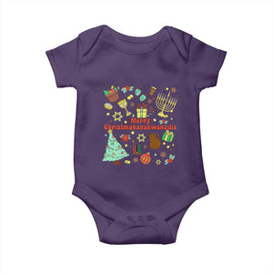 Merry Christmahanakwanzika Baby Onesie Funny Winter Holiday Gift TS12 Purple Print Your Wear