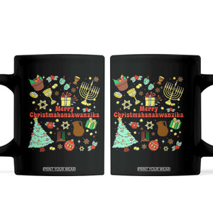 Merry Christmahanakwanzika Coffee Mug Funny Winter Holiday Gift TS12 Black Print Your Wear