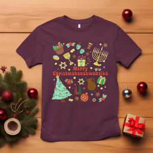 Merry Christmahanakwanzika T Shirt Funny Winter Holiday Gift TS12 Maroon Print Your Wear