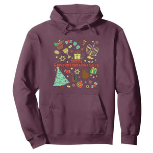 Merry Christmahanakwanzika Hoodie Funny Winter Holiday Gift TS12 Maroon Print Your Wear