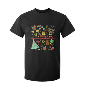 Merry Christmahanakwanzika T Shirt For Kid Funny Winter Holiday Gift TS12 Black Print Your Wear