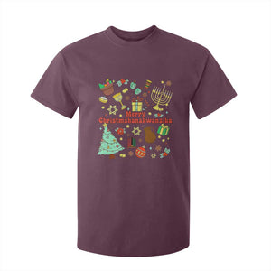 Merry Christmahanakwanzika T Shirt For Kid Funny Winter Holiday Gift TS12 Maroon Print Your Wear