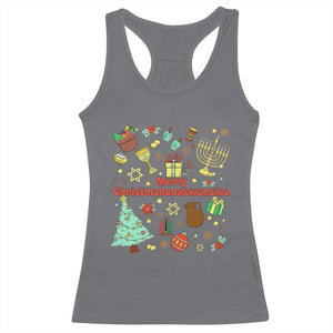 Merry Christmahanakwanzika Racerback Tank Top Funny Winter Holiday Gift TS12 Charcoal Print Your Wear