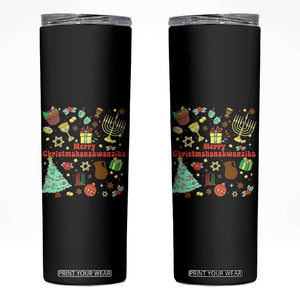 Merry Christmahanakwanzika Skinny Tumbler Funny Winter Holiday Gift TS12 Black Print Your Wear