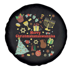 Merry Christmahanakwanzika Spare Tire Cover Funny Winter Holiday Gift - Print Your Wear