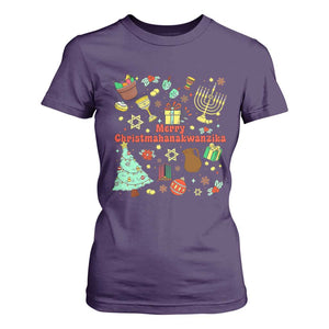 Merry Christmahanakwanzika T Shirt For Women Funny Winter Holiday Gift TS12 Purple Print Your Wear