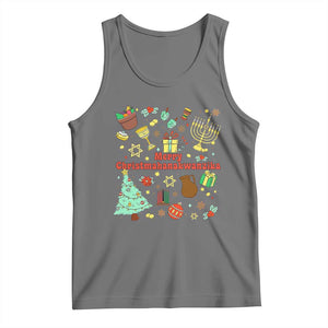 Merry Christmahanakwanzika Tank Top Funny Winter Holiday Gift TS12 Black Heather Print Your Wear