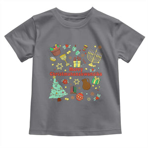 Merry Christmahanakwanzika Toddler T Shirt Funny Winter Holiday Gift TS12 Charcoal Print Your Wear
