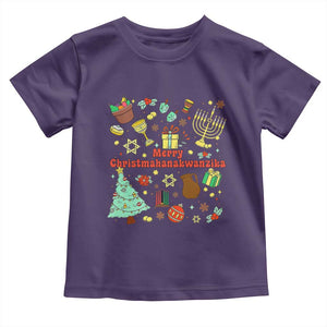 Merry Christmahanakwanzika Toddler T Shirt Funny Winter Holiday Gift TS12 Purple Print Your Wear