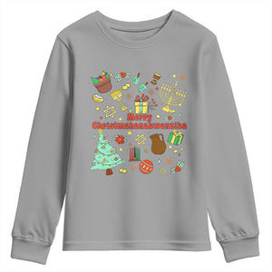 Merry Christmahanakwanzika Youth Sweatshirt Funny Winter Holiday Gift TS12 Sport Gray Print Your Wear