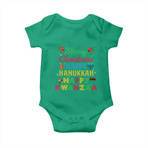 Merry Christmas Hanukkah Kwanzaa Baby Onesie Funny Holiday Gift TS12 Irish Green Print Your Wear