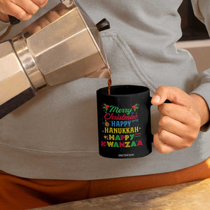 Merry Christmas Hanukkah Kwanzaa Coffee Mug Funny Holiday Gift TS12 Print Your Wear