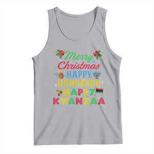 Merry Christmas Hanukkah Kwanzaa Tank Top Funny Holiday Gift TS12 Athletic Heather Print Your Wear