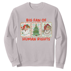 Big Fan Of Human Rights And Equality Sweatshirt Xmas Activism Gift TS12 Ice Gray Print Your Wear