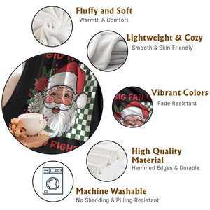 Christmas Cute Santa Big Fan Of Human Rights Gift Throw Blanket TS12 Print Your Wear