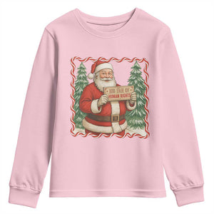 Christmas Gift For Big Fans Of Human Rights And Activism Youth Sweatshirt TS12 Light Pink Print Your Wear