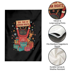Cute Santa Cat Big Fan Of Human Rights Garden Flag Christmas Supporters TS12 Print Your Wear