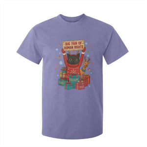 Cute Santa Cat Big Fan Of Human Rights T Shirt For Kid Christmas Supporters TS12 Violet Print Your Wear