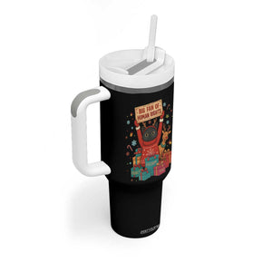 Cute Santa Cat Big Fan Of Human Rights Tumbler With Handle Christmas Supporters TS12 Print Your Wear